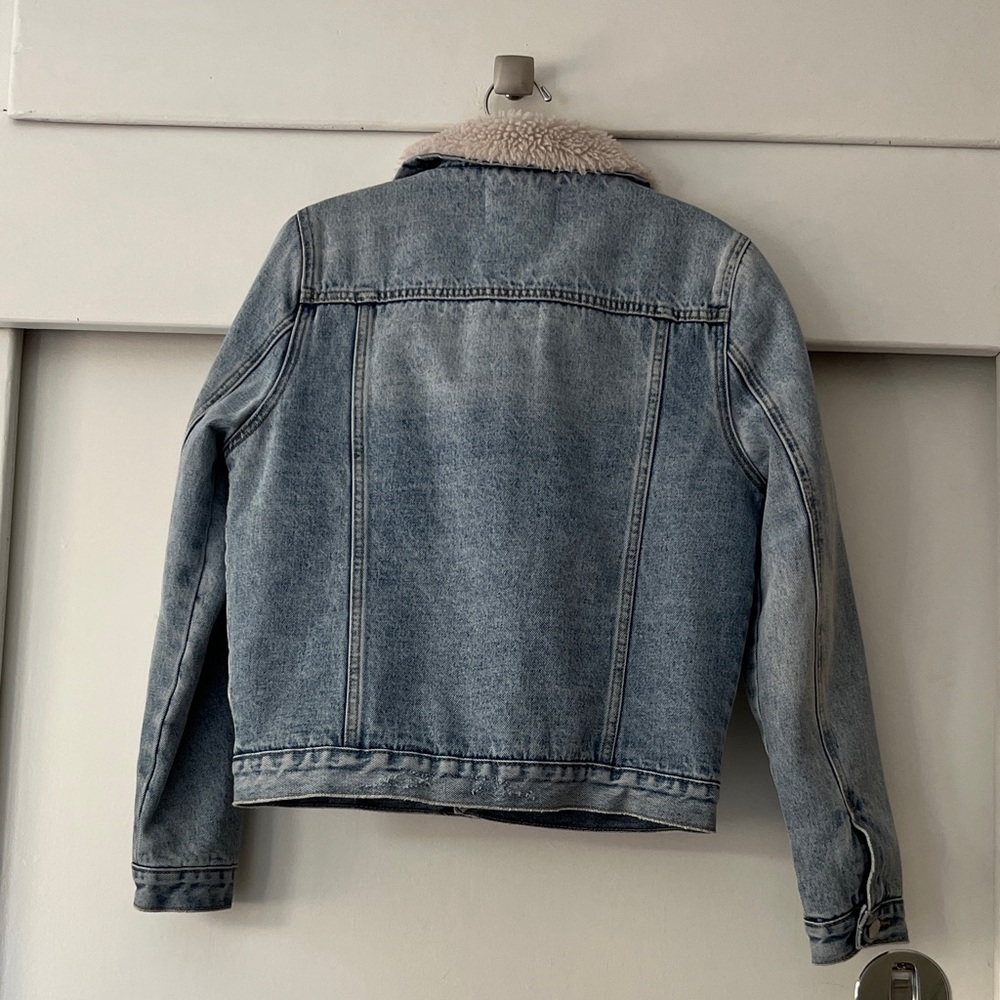 ROLLA'S Light Blue Denim Sherpa Jacket - Picture 2 of 10